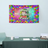 Watermelon Gepersonaliseerde karakter verjaardag b Spandoek (Beurs)