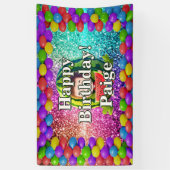 Watermelon Gepersonaliseerde karakter verjaardag b Spandoek (Verticaal)