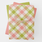 Watermelon Gingham Inpakpapier Vel (In situ)