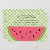 Watermelon Gingham Picnic Kaart (Voorkant / Achterkant)