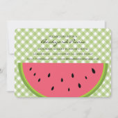 Watermelon Gingham Picnic Kaart (Voorkant)