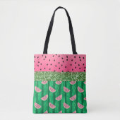 Watermelon Glitter Modern Tote Bag (Voorkant)