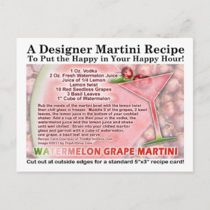Watermelon Grape Martini Recipe Briefkaart