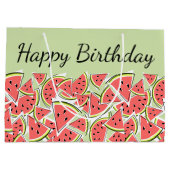 Watermelon Green Happy Birthday Groot Cadeauzakje (Achterkant)
