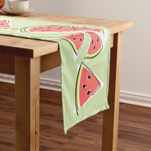 Watermelon Green Line Table runner Korte Tafelloper (Voorbeeld)