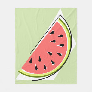 Watermelon Green Slice Fleece Deken
