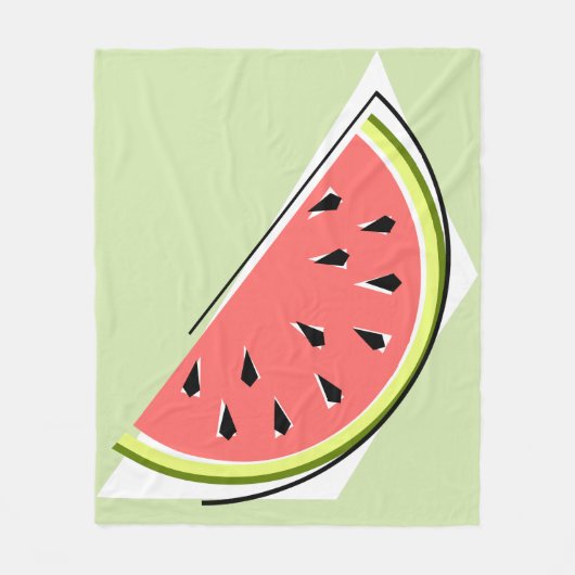 Watermelon Green Slice Fleece Deken (Voorkant)