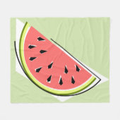 Watermelon Green Slice Fleece Deken (Voorkant (Horizontaal))
