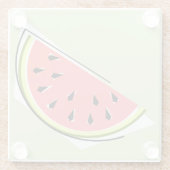 Watermelon Green Slice Glazen Onderzetter (Achterkant)