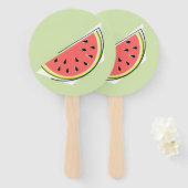 Watermelon Green Slice Handwaaier (Voorkant en achterkant)