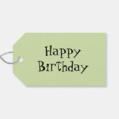 Watermelon Green Slice Happy Birthday label Cadeaulabel (Achterkant Horizontaal)