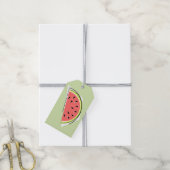 Watermelon Green Slice Happy Birthday label Cadeaulabel (Met Touw)
