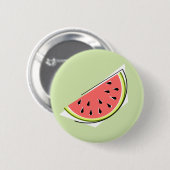 Watermelon Green Slice-knop Ronde Button 5,7 Cm (Voorkant /achterkant)
