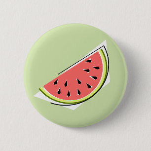 Watermelon Green Slice-knop Ronde Button 5,7 Cm