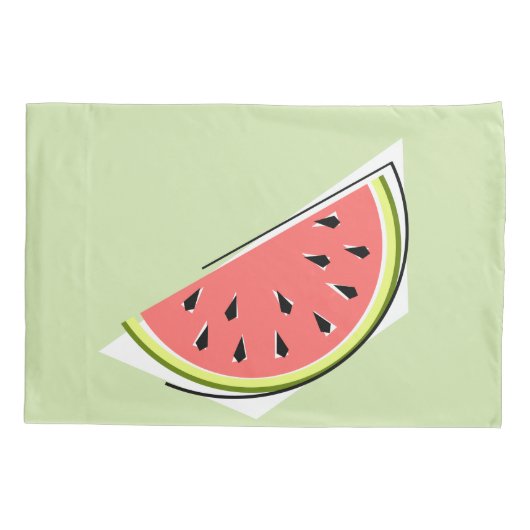 Watermelon Green Slice Kussensloop (Achterkant)