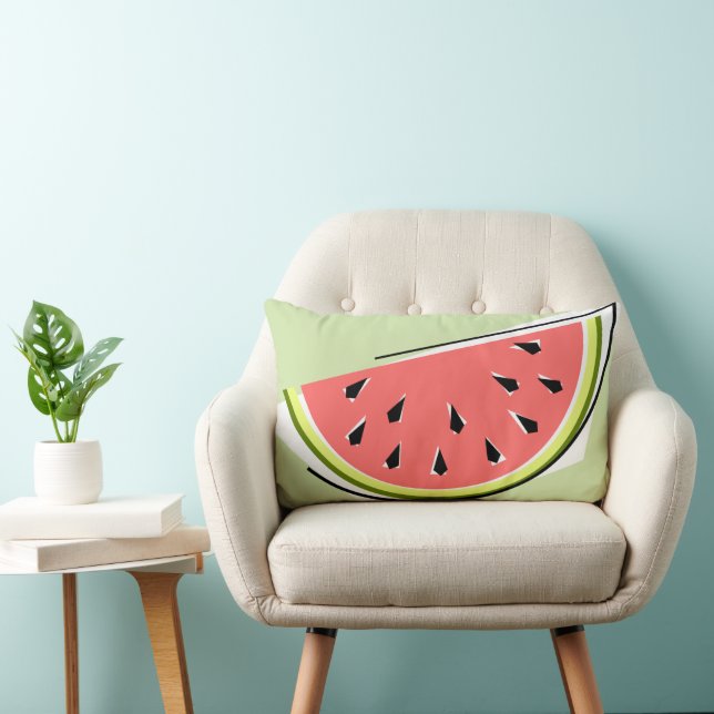 Watermelon Green Slice lumbar teruggecheckt Kussen (Stoel)