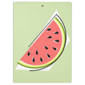 Watermelon Green Slice Monogram Klembord (Achterkant)