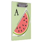 Watermelon Green Slice Monogram Klembord (Rechts)