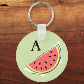 Watermelon Green Slice Monogram sleutelhanger (Voorkant)