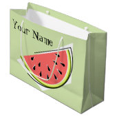 Watermelon Green Slice Name Groot Cadeauzakje (Voorkant Gekanteld)