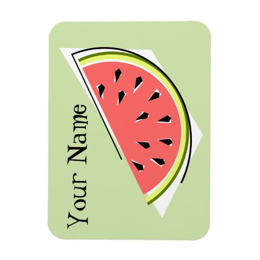 Watermelon Green Slice Name Magneet (Verticaal)