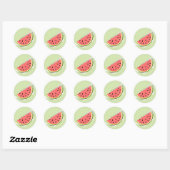 Watermelon Green Slice-sticker rond Ronde Sticker (Vel)
