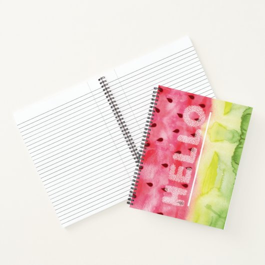 Watermelon Hallo Fun Summer Design Notitieboek (Binnen)