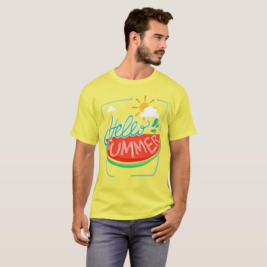 Watermelon Hallo Summer T-Shirt (Voorkant volledig)