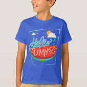 Watermelon Hallo Summer T-Shirt (Voorkant)