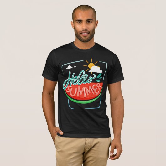 Watermelon Hallo Summer T-Shirt (Voorkant volledig)