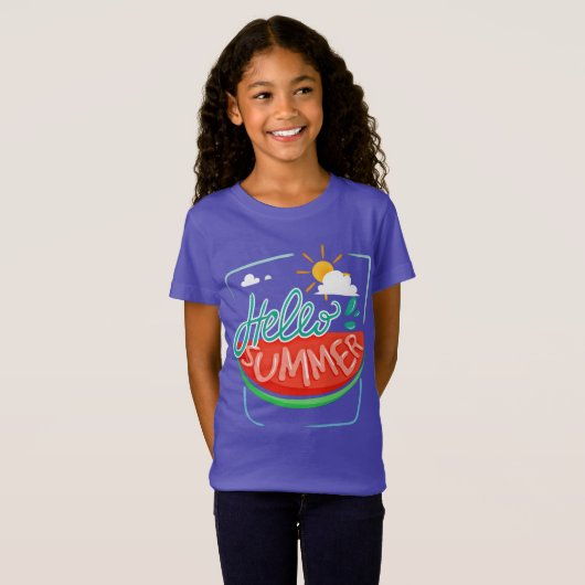 Watermelon Hallo Summer T-Shirt (Voorkant volledig)