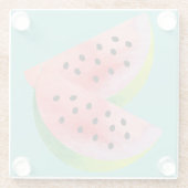 Watermelon Halves Pink Glazen Onderzetter (Achterkant)