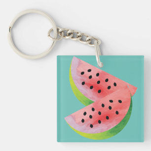 Watermelon Halves Pink Sleutelhanger