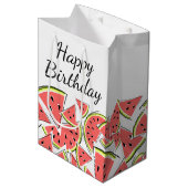 Watermelon Happy Birthday Medium Cadeauzakje (Voorkant Gekanteld)