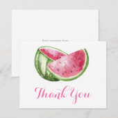 Watermelon Hartelijk dank Bedankkaart (Voorkant / Achterkant)