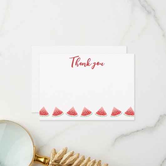 Watermelon Hartelijk dank Bedankkaart (Voorkant / Achterkant in situ)