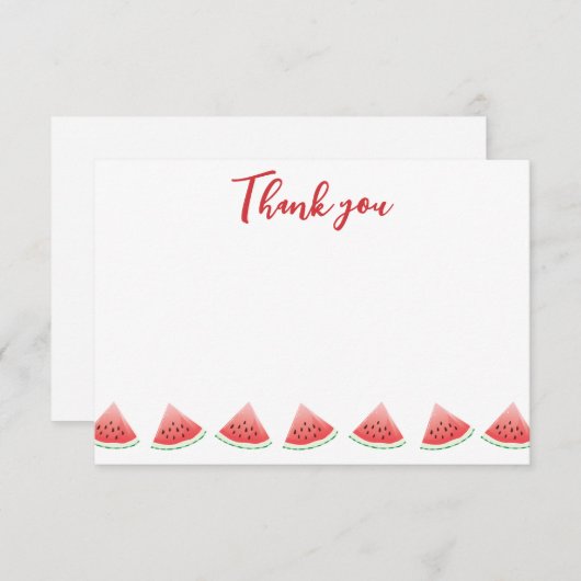Watermelon Hartelijk dank Bedankkaart (Voorkant / Achterkant)