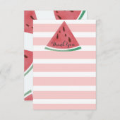 Watermelon Hartelijk dank Notitiekaartje (Voorkant / Achterkant)