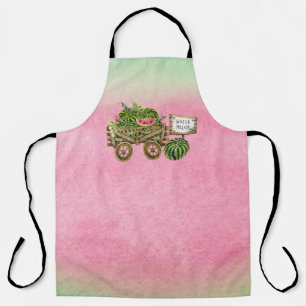 Watermelon Harvest Farmhouse Waterverf Wood Cart Schort