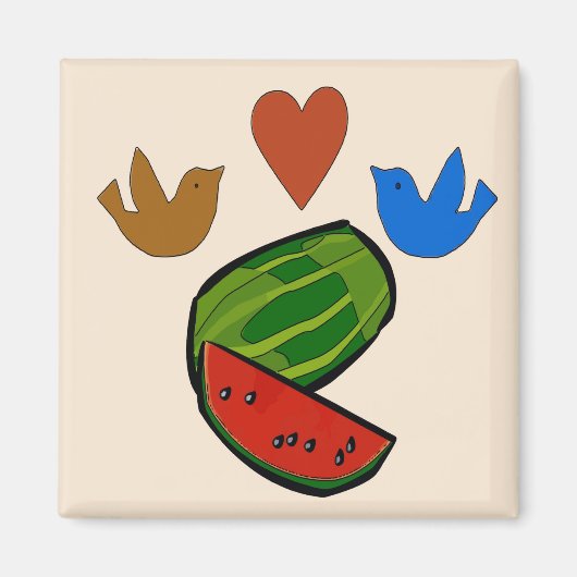 WaterMelon Heart Magneet (Voorkant)