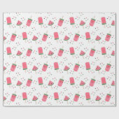 Watermelon Ice Cream Bars Pattern Birthday Cadeaupapier (Vlak)