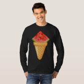 WATERMELON ICE CREAM - FUNNY FRUIT EN ICE CREAM C T-SHIRT (Voorkant volledig)