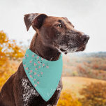 Watermelon Ice Cream Seeds Script Name Pet Bandana<br><div class="desc">Kute Pet Name Bandana met Watermeloen Poppen</div>