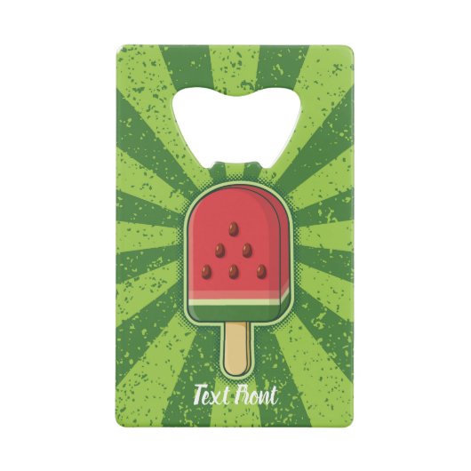 Watermelon Ice Cream Stick Creditkaart Flessenopener (Voorkant)