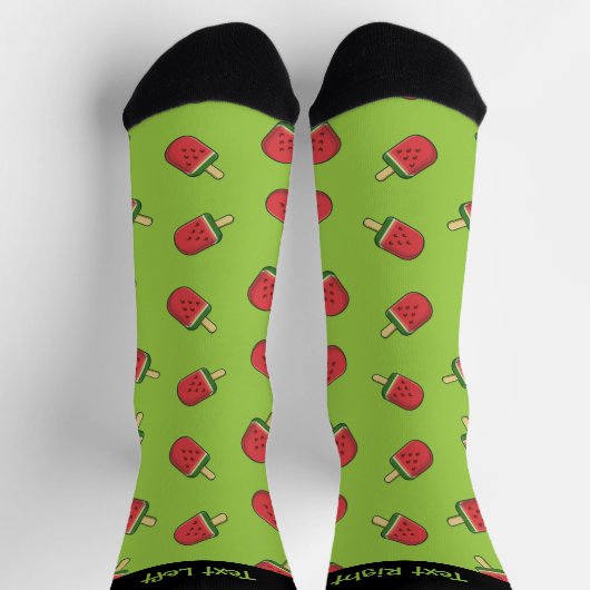 Watermelon Ice Cream Stick Pattern Socks Sokken (Top)