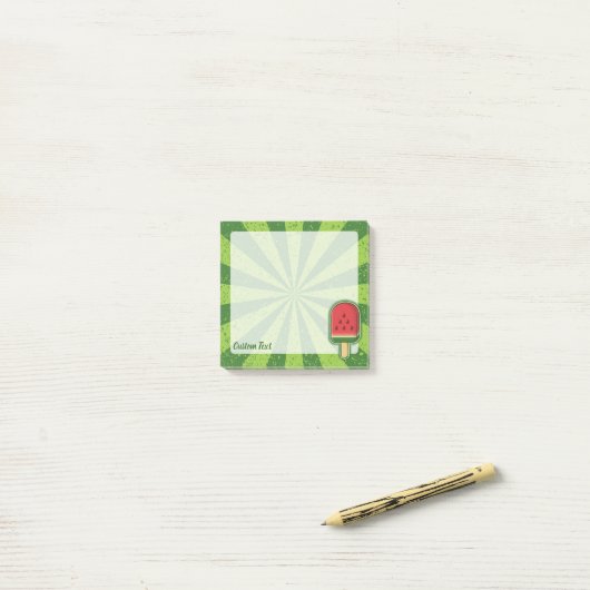 Watermelon Ice Cream Stick Post-it® Notes (Op bureau)