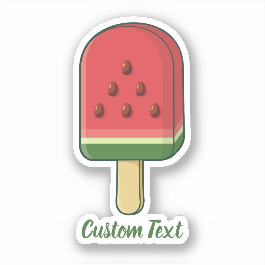 Watermelon Ice Cream Stick Sticker (Voorkant)