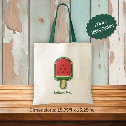 Watermelon Ice Cream Stick Tote Bag