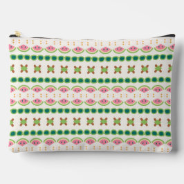 Watermelon-inspired geometric stripe pattern etui