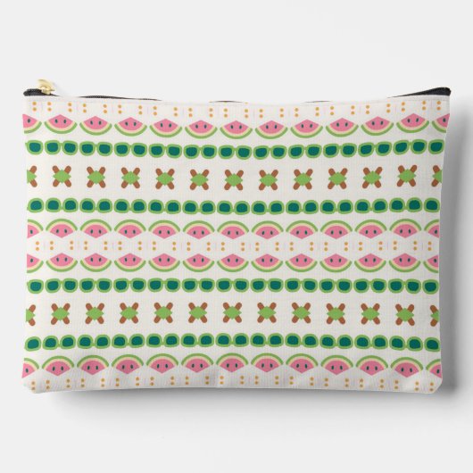 Watermelon-inspired geometric stripe pattern etui (Voorkant)